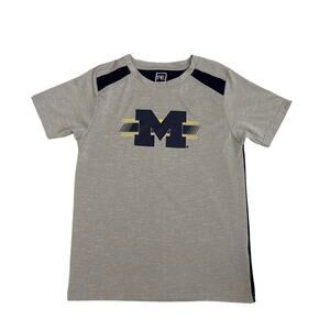 Pro Edge Michigan Wolverines Gray Blue Dri-Fit T-Shirt Medium 8/10